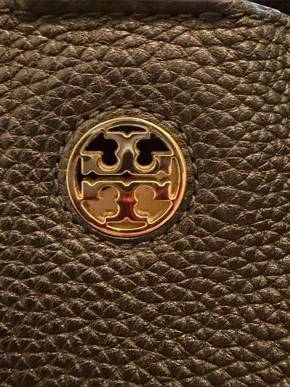 Tory Burch Black Pebbled Leather Tote